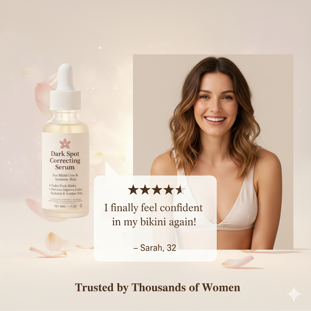 🌸 Dark Spot Correcting Serum — For Bikini Line & Intimate Skin | Fades Dark Marks, Prevents Ingrown Hairs & Hydrates